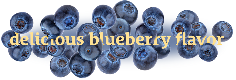 Delicious blueberry flavor